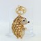 Wrapables Crystal Bling Keychain, Keyring Purse Handbag Pendant Charm, Gold Hedgehog